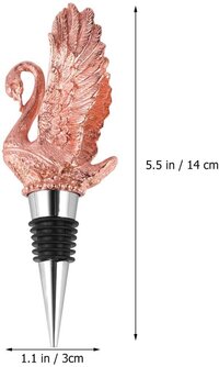 CHERRYBOX On Da House Luxury Pack Zinc Alloy Metal Swan/Goose Shape Bottle Stopper/Round Air Tight Seal | Bottle Cap in Gift Box- 1 pc