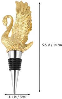 CHERRYBOX On Da House Luxury Pack Zinc Alloy Metal Swan/Goose Shape Bottle Stopper/Round Air Tight Seal | Bottle Cap in Gift Box- 1 pc