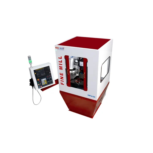 Cnc Milling Machine With Fanuc Controller For Engineering Education - Color: Red & White