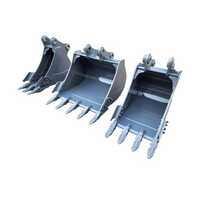 Heavy Duty Excavator Bucket - Durable Steel, Various Sizes, Grey Color | High Efficiency Attachment For Tough Excavation Jobs