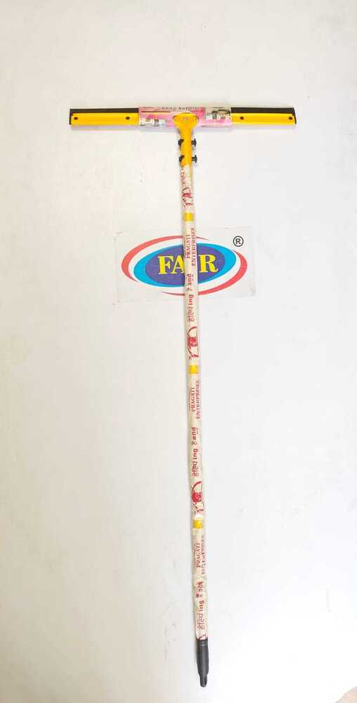 21inch Heavy Duty Wiper - Iron With Yellow Powder Coated 21inch Flat Rubber Blade | Ideal For Floor Cleaning And Liquid Regulation