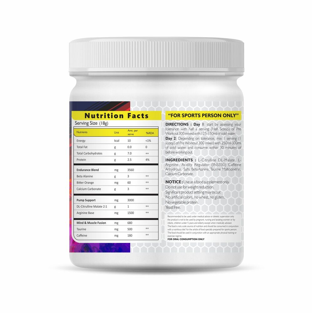 Pre Workout Powder - Efficacy: Promote Healthy & Growth