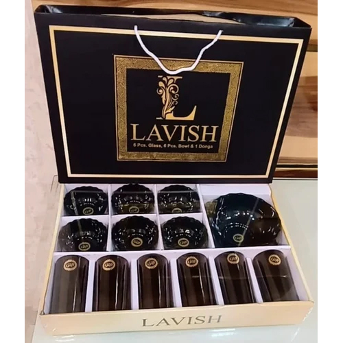 Luxurious Glass Gift Set - Color: Black