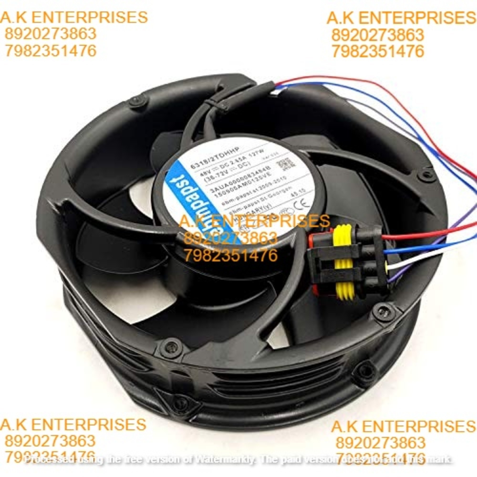 ebmpapst 6318/2TDHHP Axial Fan 48V-2.65A 127W DC Brushless Air Cooling Metal Fan 7000 RPM 172 * 50mm 4-Wire