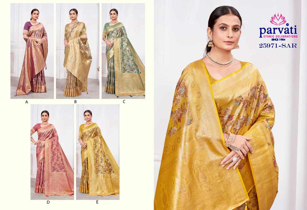 Parvati Multicolor Rapier Silk Saree -25971