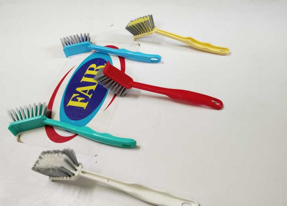 Khurchan Sink Brush - Virgin Plastic Material | Assorted Color, Enhanced Durability With Special Rubber, No Water Marks After Use