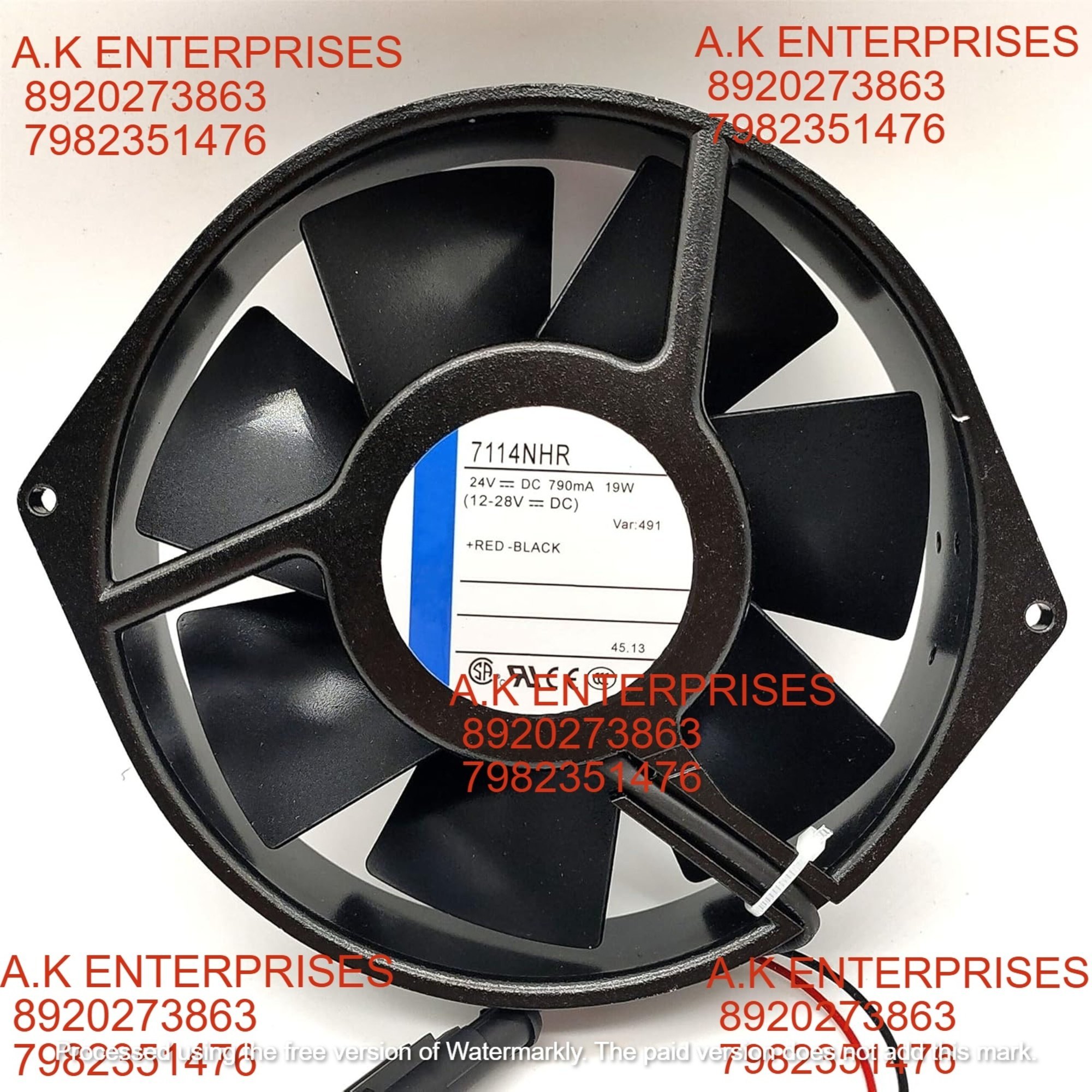 EBM PAPST 7114NHR 2-Wire (172x150x51mm) 24V 19W 790mA All-Metal Inverter Cooling Fan