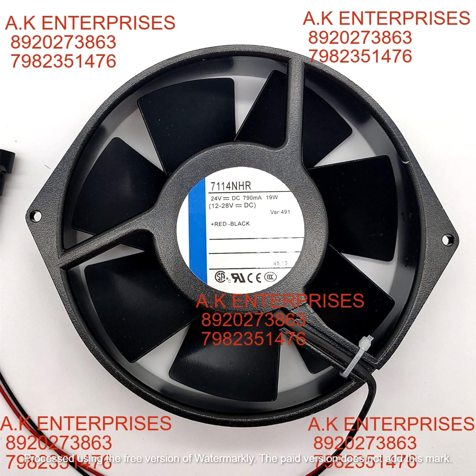 EBM PAPST 7114NHR 2-Wire (172x150x51mm) 24V 19W 790mA All-Metal Inverter Cooling Fan