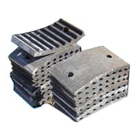 Jaw Crusher Liner Plate - High Manganese Steel, Various Sizes Available, Red Color, Plain Surface Treatment, Heavy-Duty Applications