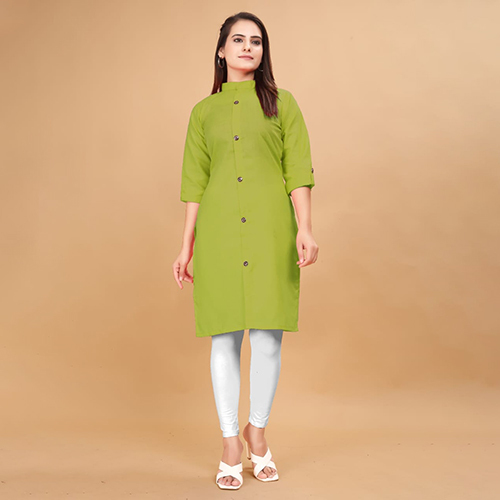 Ladies Fancy Kurti - Color: Green