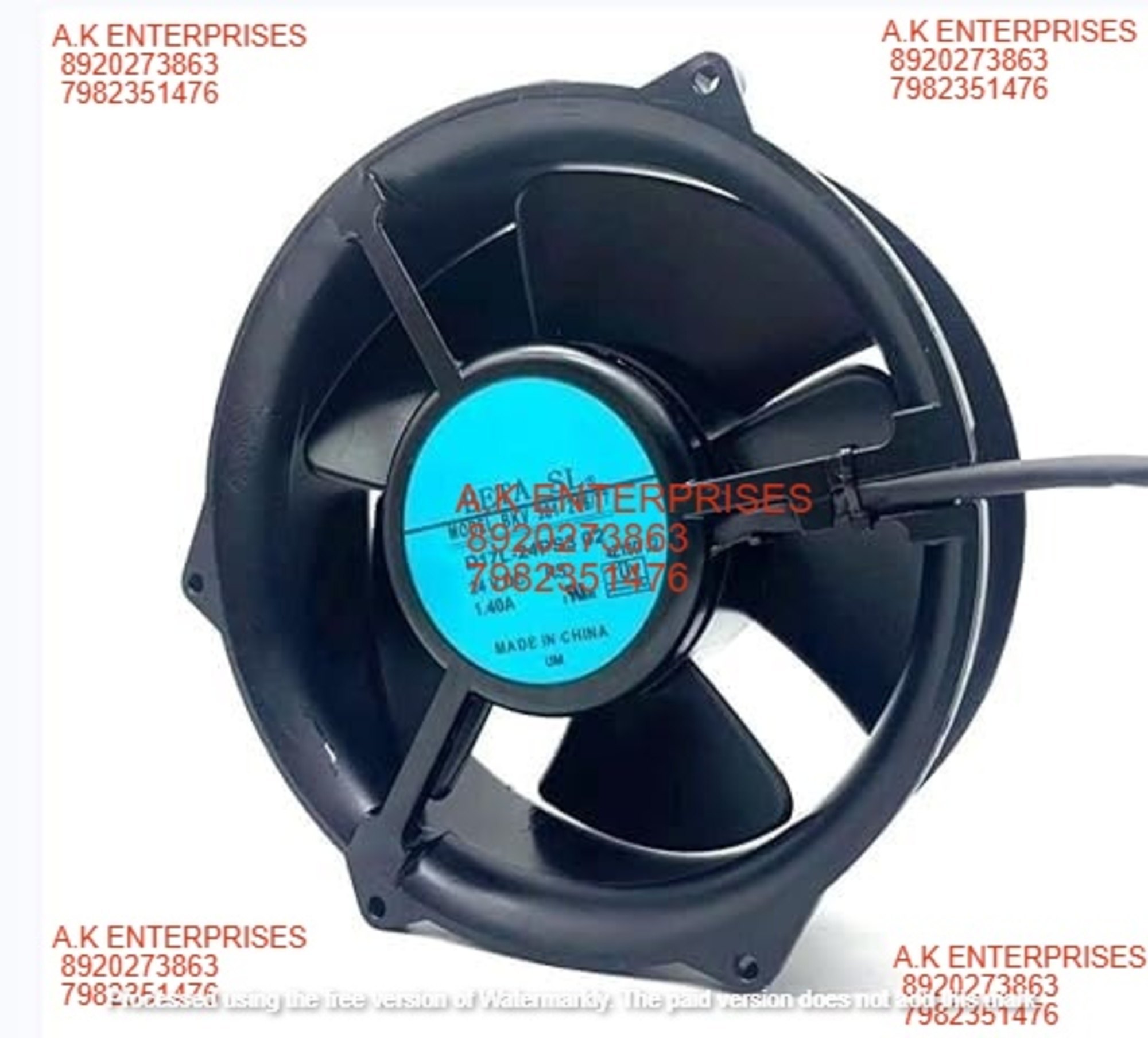 Nidec BKV-301-216/77 D17L-24PS3 02 Axial Fan 24V-1.40A DC Brushless Air Cooling Fan 4500 RPM 170 * 170 * 50mm 4-Wire (Metal)