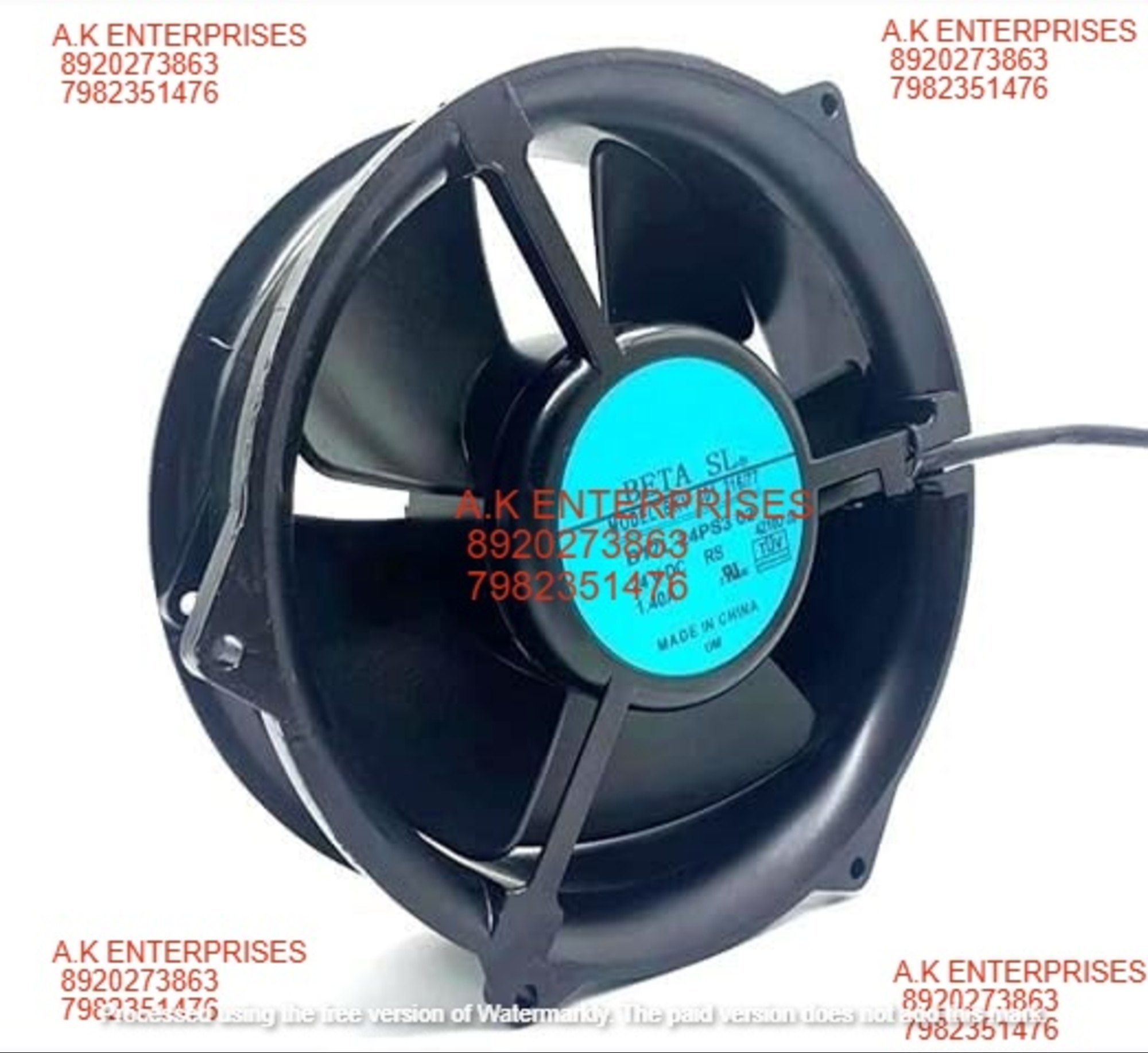 Nidec BKV-301-216/77 D17L-24PS3 02 Axial Fan 24V-1.40A DC Brushless Air Cooling Fan 4500 RPM 170 * 170 * 50mm 4-Wire (Metal)