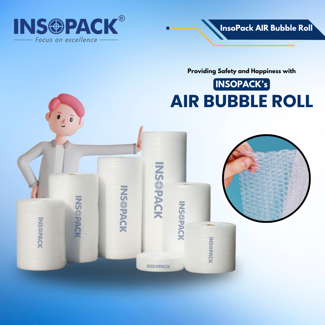 40 Gsm, 1 M X 100 M Air Bubble Packaging Rolls With Bubble Size : 10 Mm