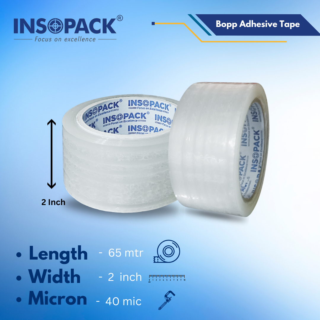 Transparent Tape - High Clarity, 1 Inch X 60 Yards | Strong Adhesion, Tear-resistant, Ideal For Office And Home Use