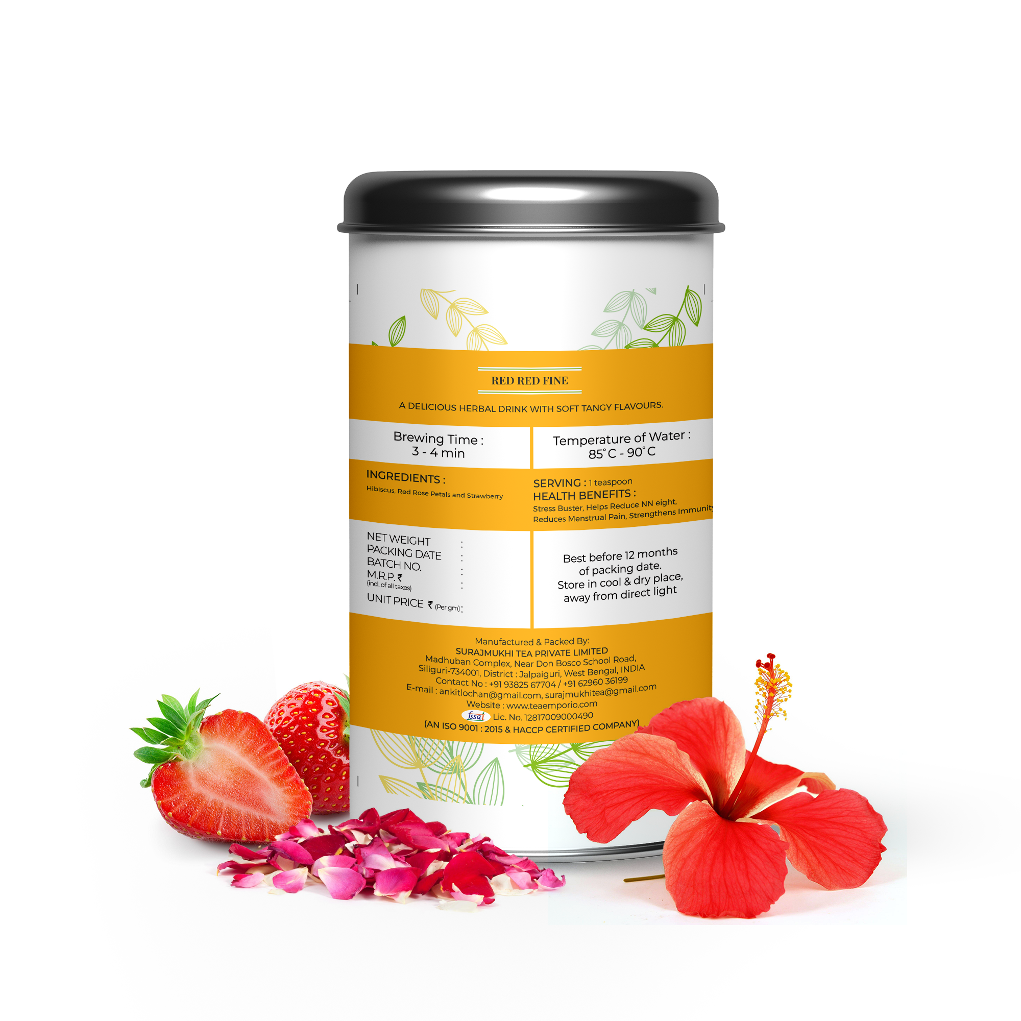 Red Red Fine Tea - Color: Black