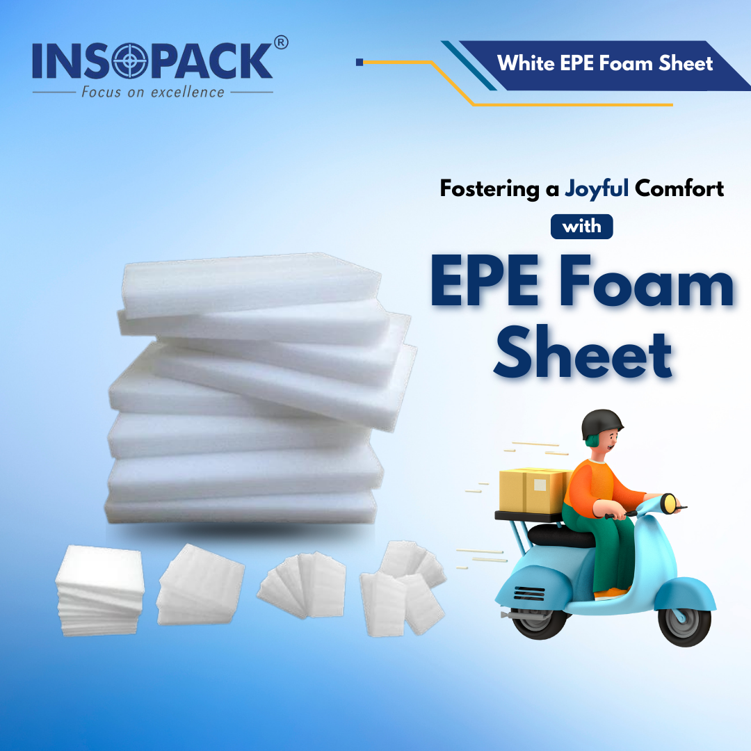 Insopack Pu Foam Sheet - 72x36 Inches, White Plain Texture | Versatile Cushioning, Durable Insulation, Sound Absorption