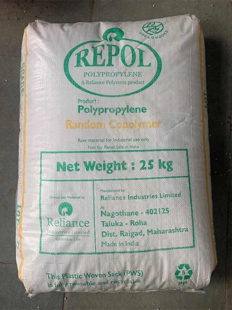 Pp Random Reliance Srm100nc Granules - Natural Pp Random Copolymer Granules | 30 Mpa Tensile Strength Recyclable Material Antistatic Agent