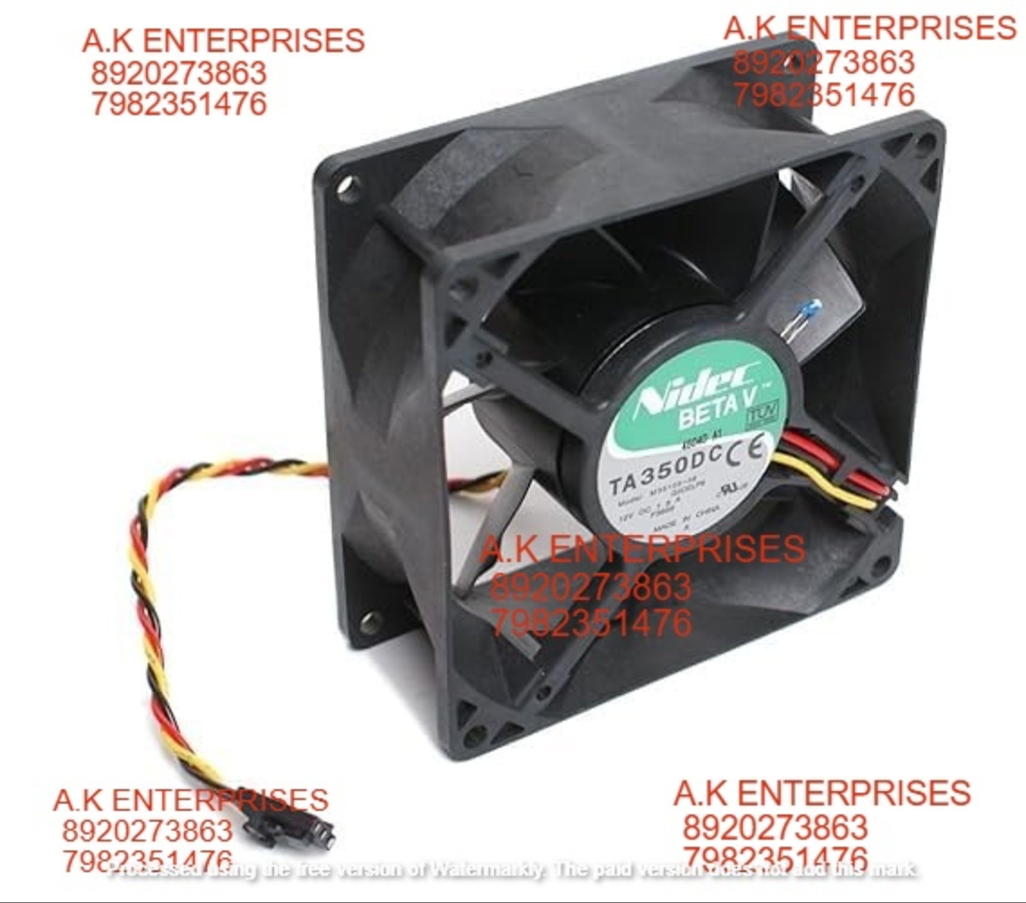 Nidec TA350DC M35519-51 Axial Fan 24V-0.16A DC Brushless Air Cooling Fan 3200 RPM 90x90x25mm 3-Wire