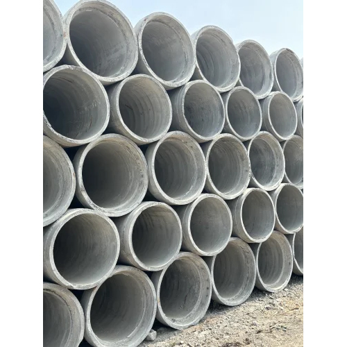 RCC Pipe - 450 MM Outer Diameter, 2.5 Meter Length, Grey Color, 10 MM Thickness, Round Shape