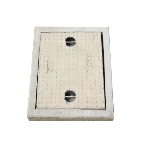 Concrete Manhole Cover - 457.2 x 457.2 mm, Powder Coated Finish for Enhanced Durability | Ideal for Drainage Applications, Square Design