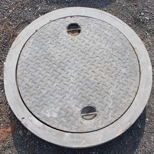 Round Concrete Manhole Cover - 180 kg Weight Powder Coated Finish | Durable Design for Efficient Drainage