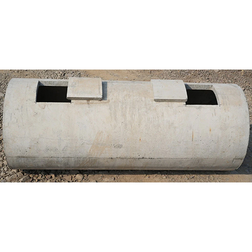 RCC Water Storage Tank - 8x4 ft Grey Cylindrical Design | 4000 Liter Volume Durable Powder Coating