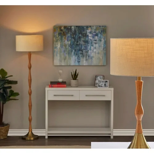 Antique Brass Finish Touch Lamp