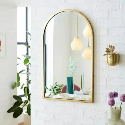 Gold Metal Arch Mirror