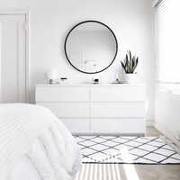 Black Round Mirror