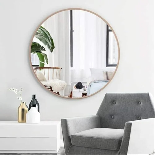 Rose Gold Round Mirror