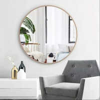 Rose Gold Round Mirror