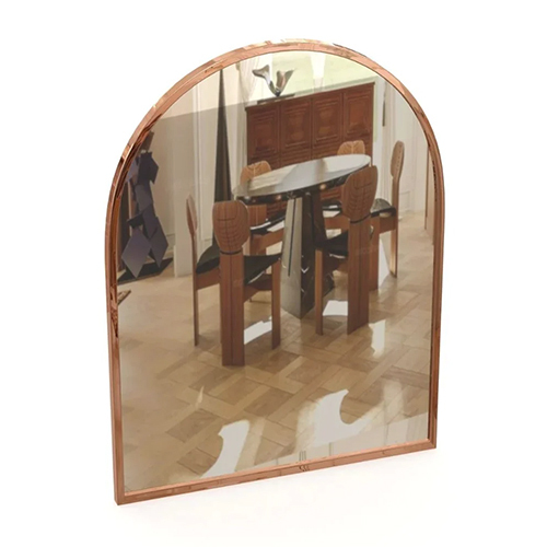 Rose Gold Metal Arch Mirror