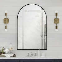 Black Metal Arch Mirror