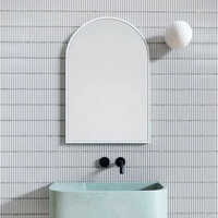 White Metal Arch Mirror