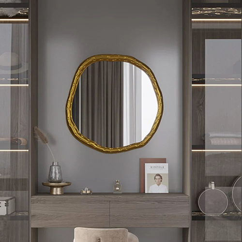Abstract Vintage Hammerred Mirror