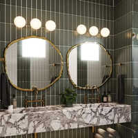 Abstract Vintage Hammerred Mirror