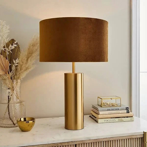 Arena Gold Table Lamp Brown