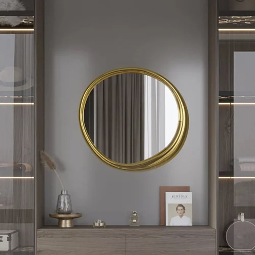 Classic Wane Gold Moon Glass Mirror
