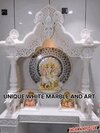 Ganesh Ji White Marble Mandir - Material: Stone