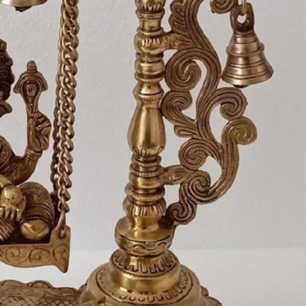 Brass Lord Ganesh Jhula Brass Statue Decorative Work Unique Gift Showpiece