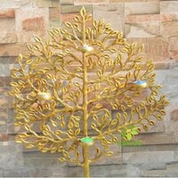 Aakrati Desirable Tree Showcase with Tea Lights for Home Hotel Living Room Decor Made of Brass