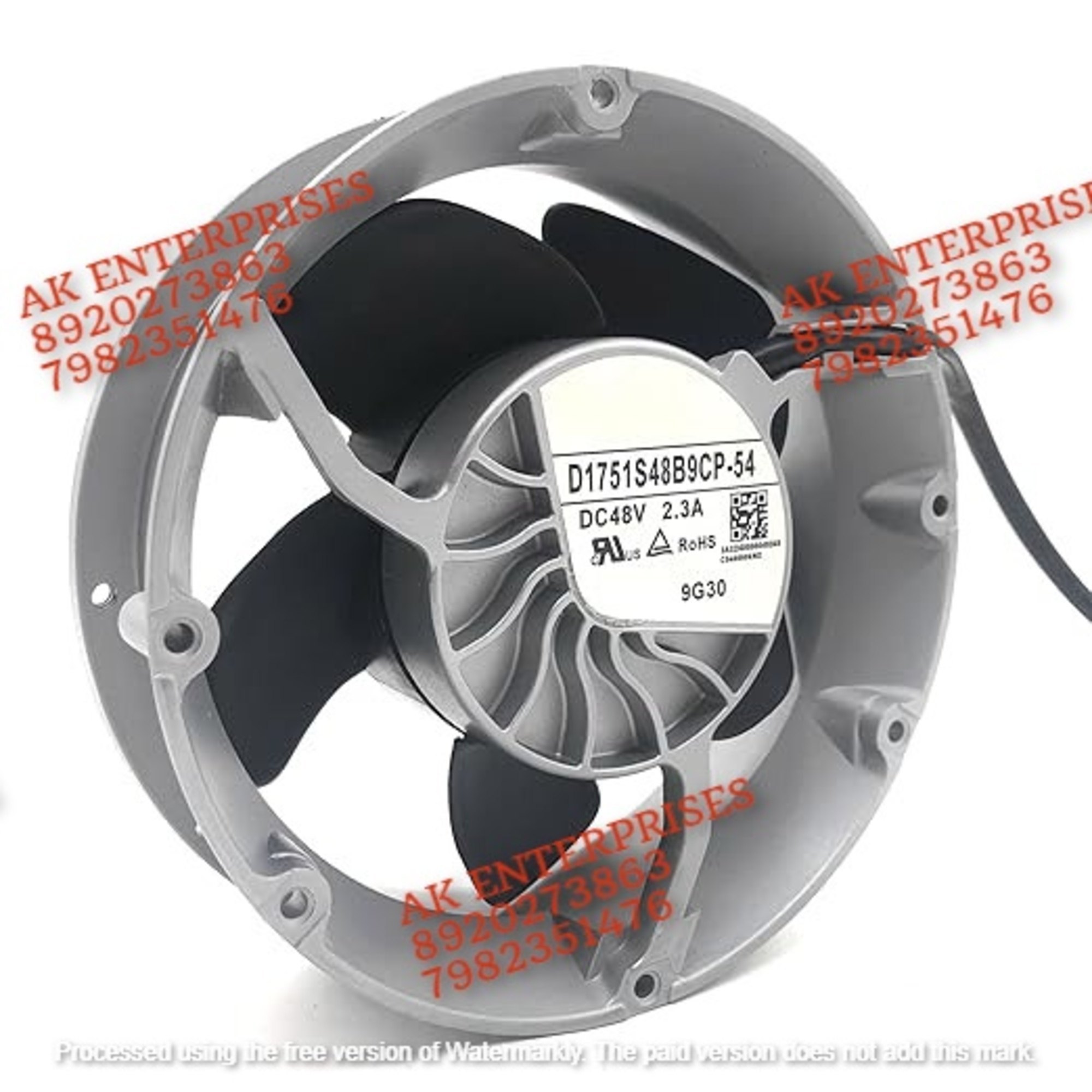 Nidec D1751S48B9CP-54 Axial Fan 48V=2.3A DC Brushless Air Cooling Metal Fan 170 * 50mm 4-wire