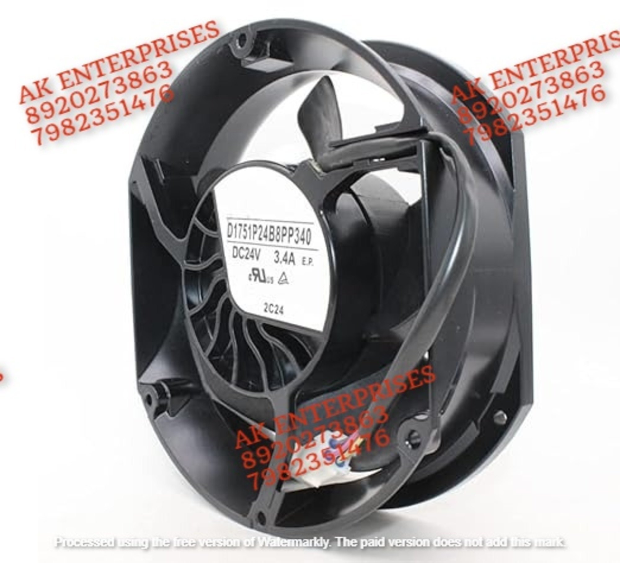 Nidec D1751P24B8PP340 Axial Fan 24V-3.4 DC Brushless Air Cooling Fan 5000 RPM 172 * 150 * 51mm 4Wire