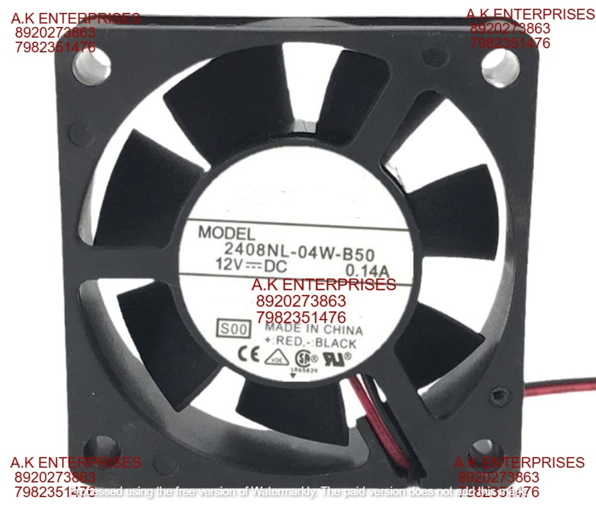 NMB MAT 2408NL-04W-B50 2-Wire Double Ball Cooling Fan 6020 6CM DC12V 0.14A