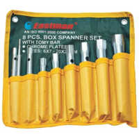 8 Pc Tubular Box Spanner Set - Chrome Plated, 6x7-20x22 Mm Size | Industrial Toolset For Precision Operations