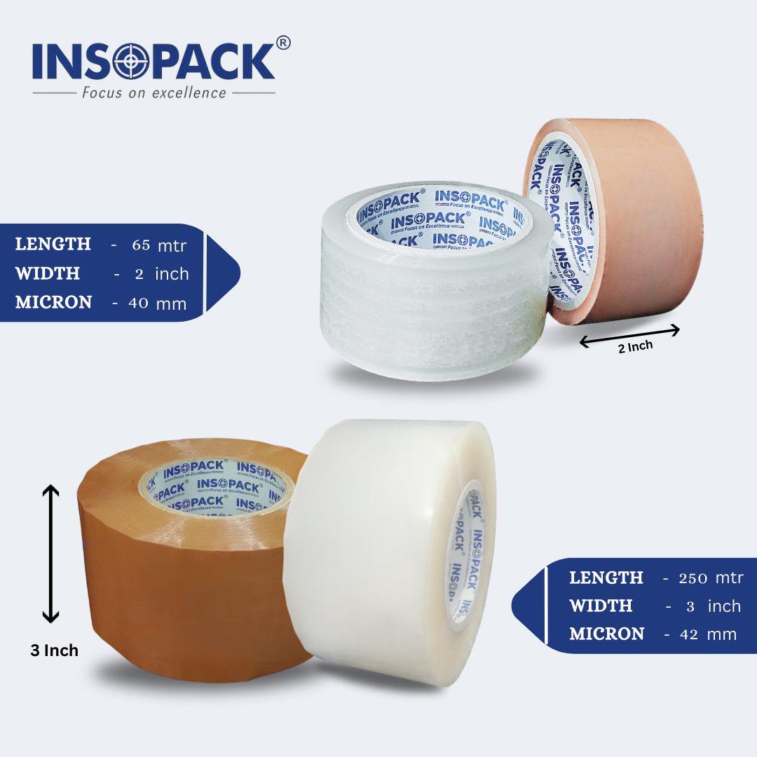 Self Adhesive Tape - High-quality Polypropylene, 1 Inch Wide, Clear Finish - Waterproof, Durable, Multi-purpose Use
