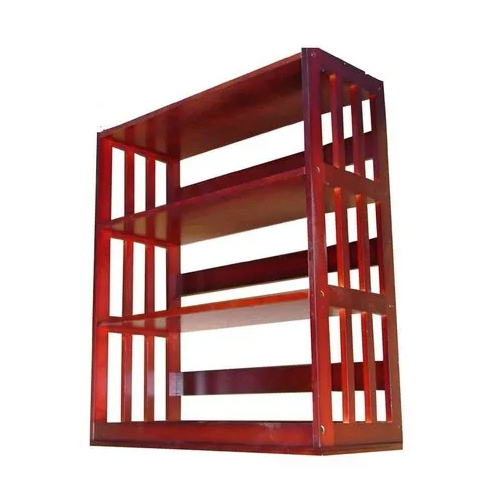 1X6.5Feet Powder Coated Slotted Angle Rack - Color: Red