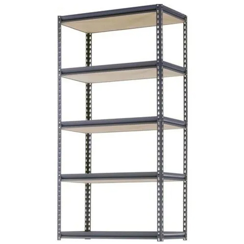 6 Feet Iron Slotted Angle Rack - Color: Blue And White