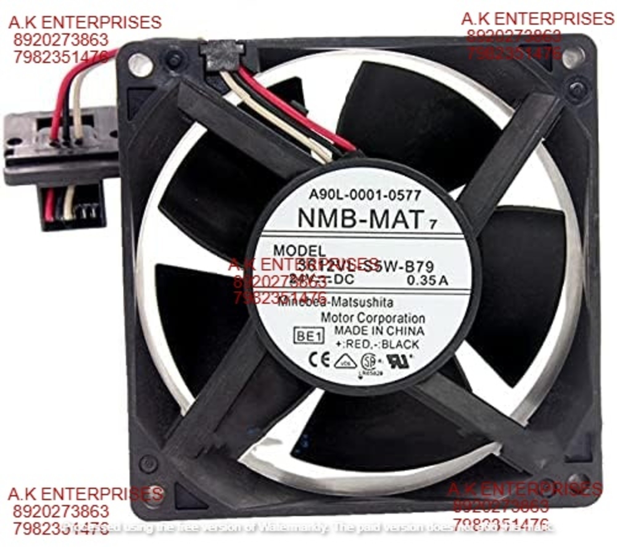  NMB-MAT 3612VL-S5W-B79 A90L-0001-0577 24V-0.35A Fanuc System Fan 90 * 90 * 32mm 3-Wire