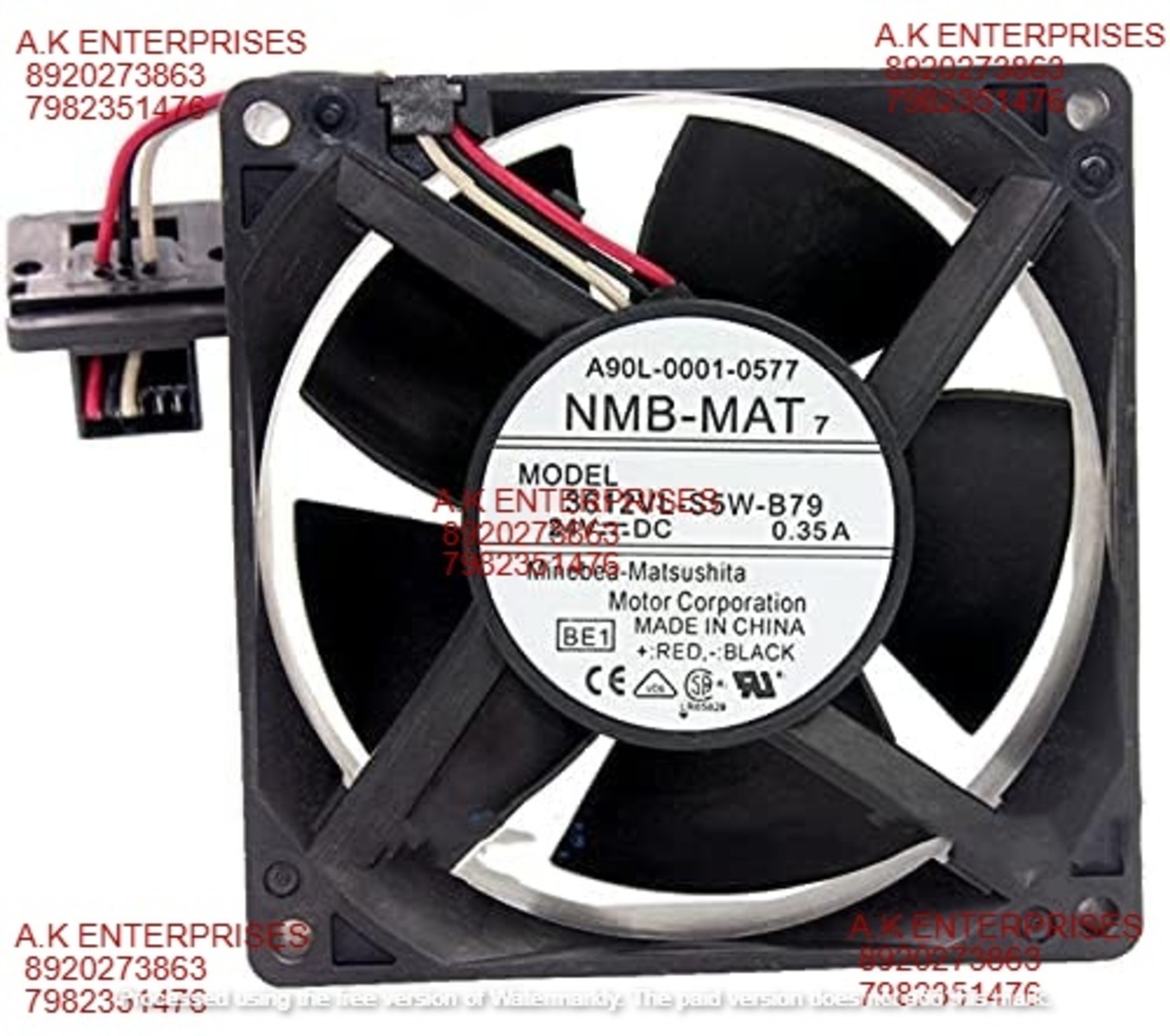 NMB-MAT 3612VL-S5W-B79 A90L-0001-0577 24V-0.35A Fanuc System Fan 90 * 90 * 32mm 3-Wire